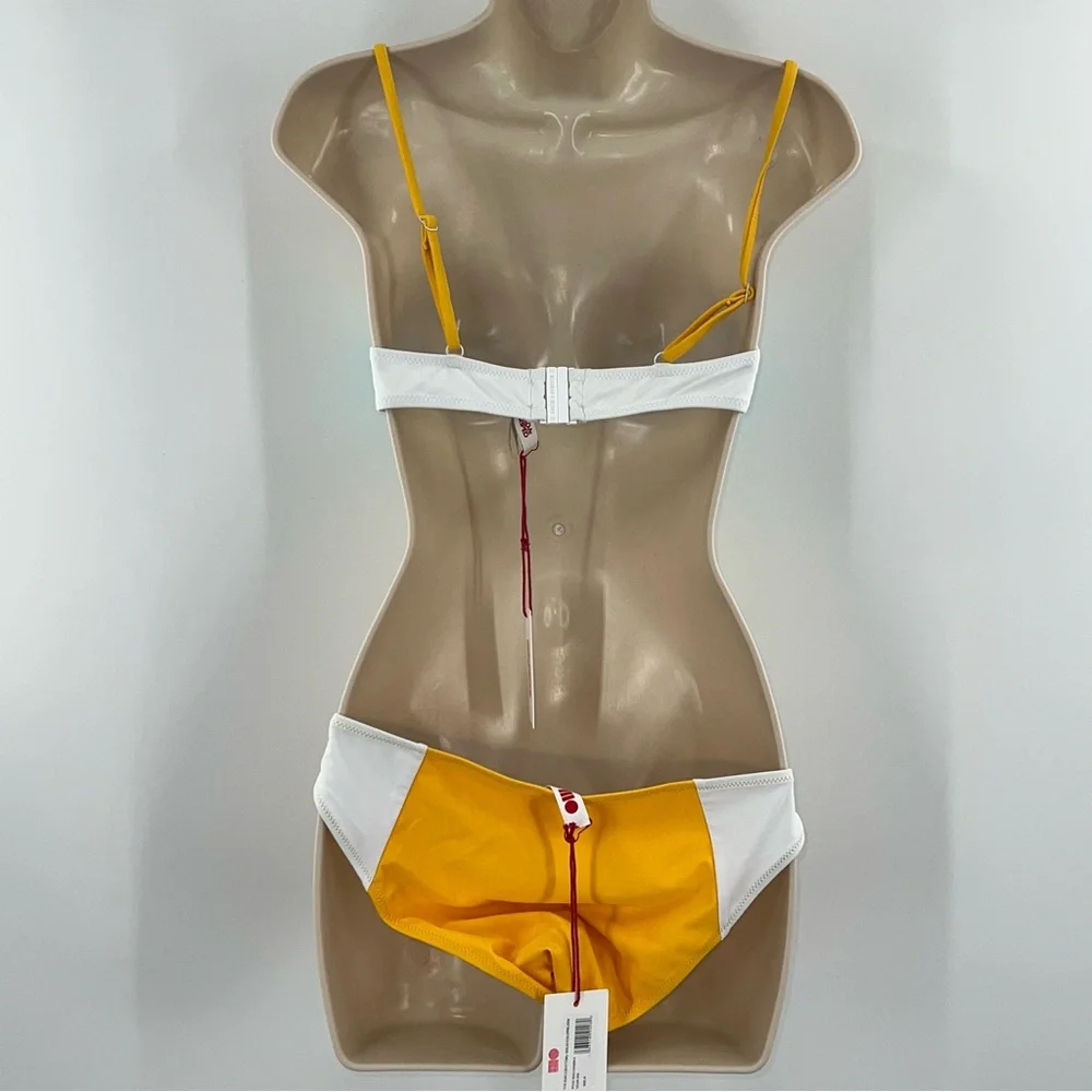 Solid & Striped NWT Emily Colorblock Bikini Top and Bottom Set size Medium
